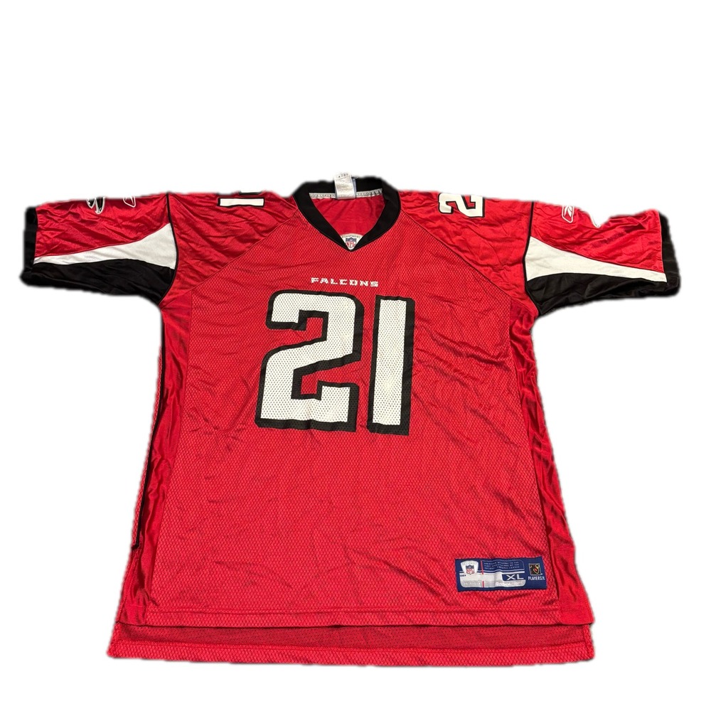 Reebok NFL Atlanta Falcons DeAngelo Hall 21 Jersey Mens XL Red Black Mesh